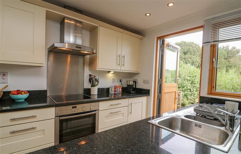 This is the kitchen at 5 Court Cottage, Hillfield Village, Bugford near Dartmouth