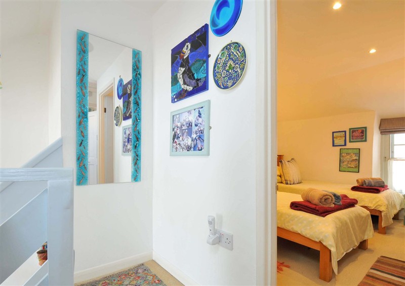 One of the bedrooms at 5 Esplanade, Fowey