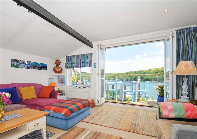 The living room at 5 Esplanade, Fowey