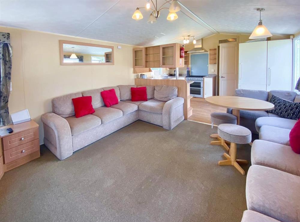 Open plan living space at 5 Glaslyn in Pwllheli, Gwynedd