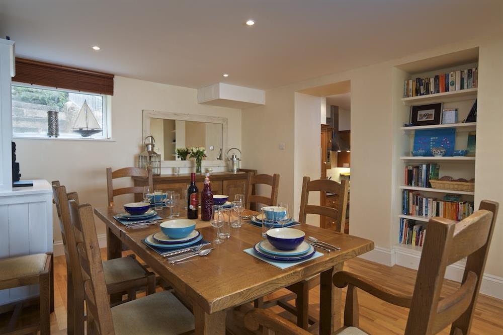 Dining area with wooden dining table seating 6/8 (photo 2) at 5 Grafton Towers in North Sands, Salcombe
