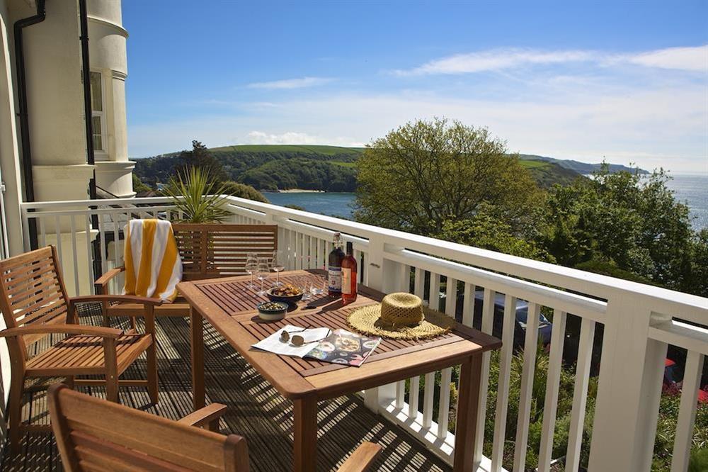 Fantastic views from the balcony at 5 Grafton Towers in North Sands, Salcombe
