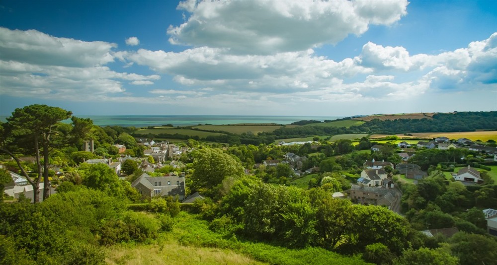 Rural landscape at 5 Orchard Terrace in Slapton