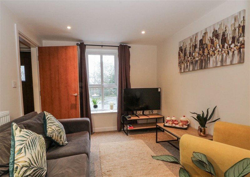 The living room at 5 The Old Coach House, Chinley