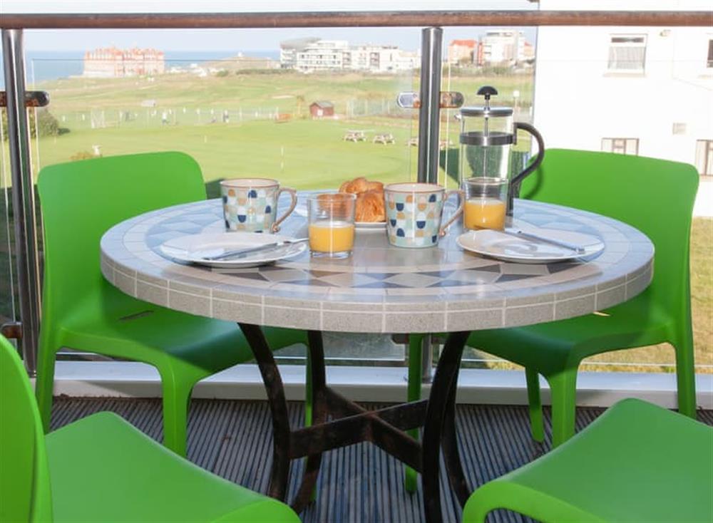 Balcony at 50 Bredon Court in Newquay, North Cornwall