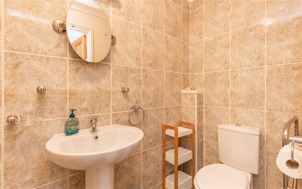 Downstairs shower room and W.C. at 55 Upper Maen Cottage in Maenporth