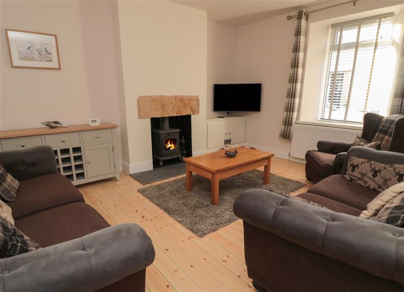 The living area at 55 Wellwood Street, Amble
