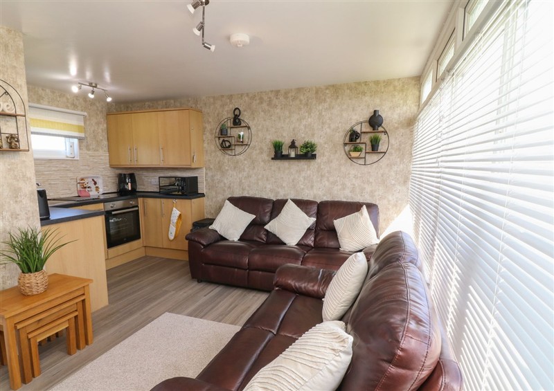 The living room at 56 Cherry Park Chalet, Chapel St Leonards