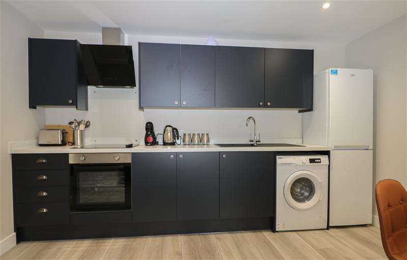 The kitchen at 5A One Bed Apartment with patio and  private entrance, Seaford