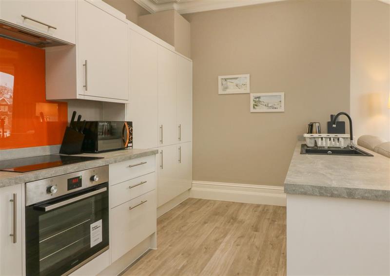The kitchen at 6 Belgrave Apartments, Ilfracombe