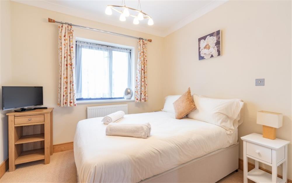 Bedroom two with a double bed. at 6 Crabshell Quay in Kingsbridge