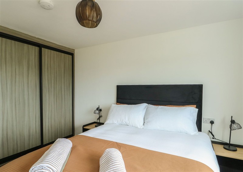 One of the bedrooms at 6 Gwelfor Estate, Cemaes Bay
