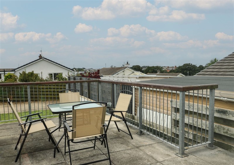 This is the patio at 6 Gwelfor Estate, Cemaes Bay