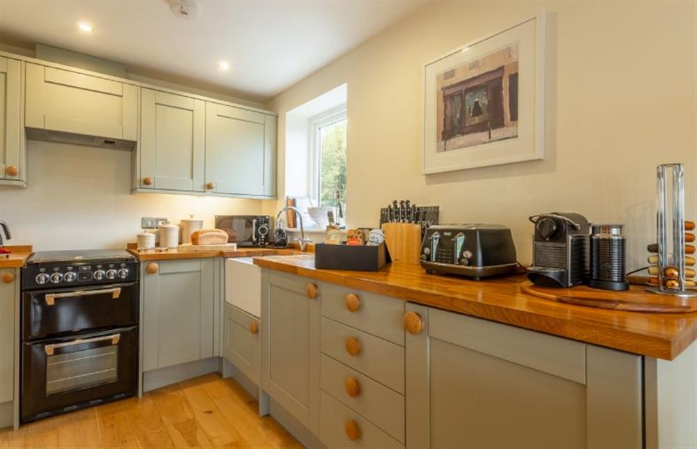 The fully-equipped kitchen area at 6 Sandy Lane, Carbis Bay