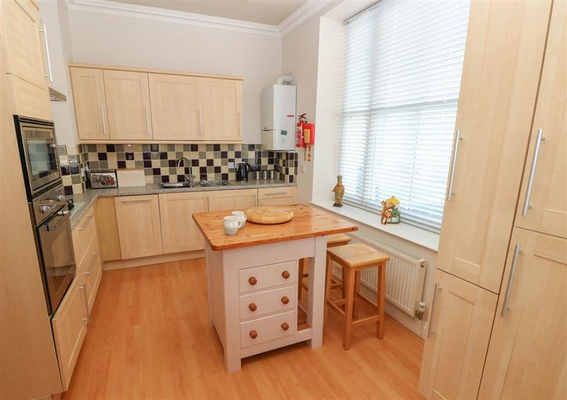 This is the kitchen at 6 South Beach Court, Tenby