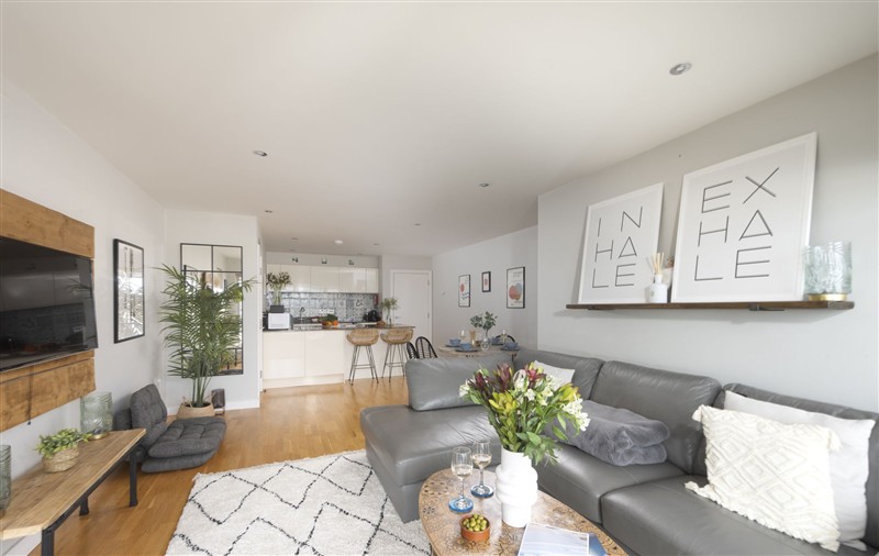 Relax in the living area at