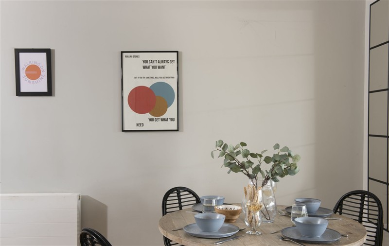 The dining room at