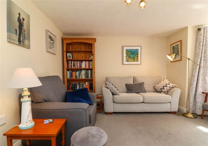 The living room at 6 Wildersmouth Court Apartments, Ilfracombe