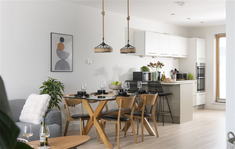 Dining room at 66 Pentire, Cornwall