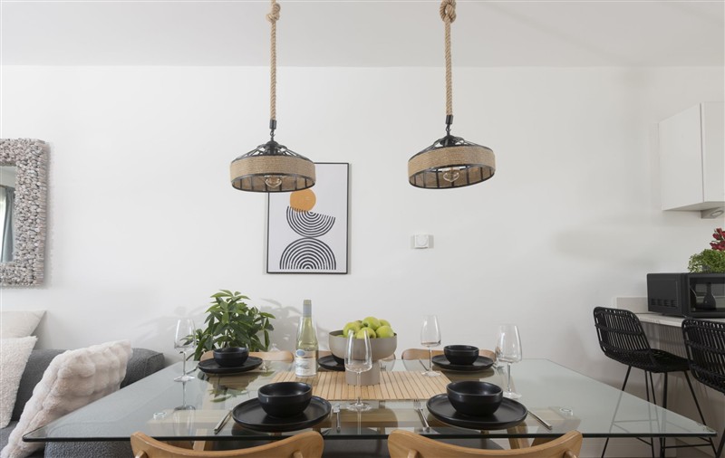 The dining area at 66 Pentire, Cornwall