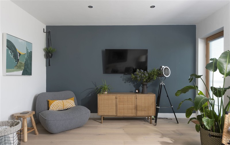 The living area at 66 Pentire, Cornwall
