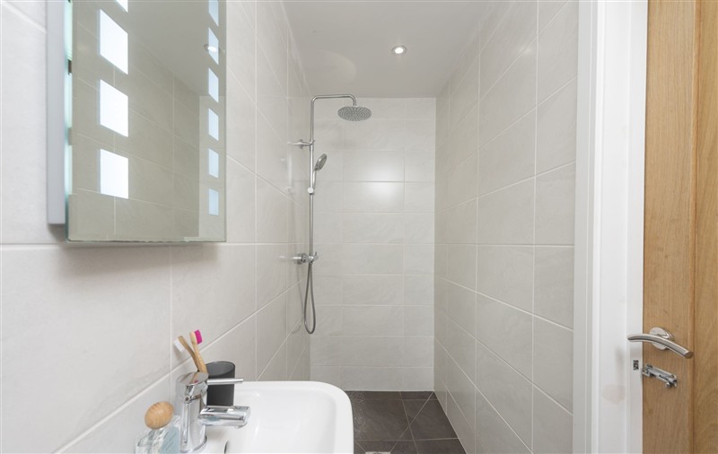 This is the bathroom at 66 Pentire, Cornwall