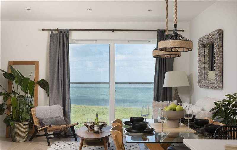 This is the living room at 66 Pentire, Cornwall