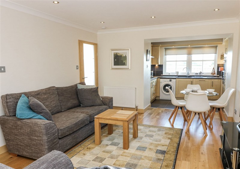 The living room at 6A Pitlethie Steading, Leuchars