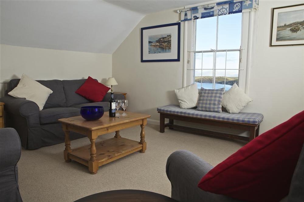 Sitting Room with views over the roof tops and harbour at 7 Glenthorne House in , Salcombe