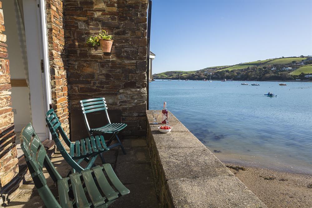 Terrace with magnificent views across the estuary (photo 2) at 7 Island Quay in , Salcombe