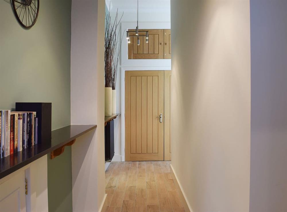 Elegant hallway decorated in a contemporary style at 7 Ladstock Hall (deluxe) in Keswick, Cumbria