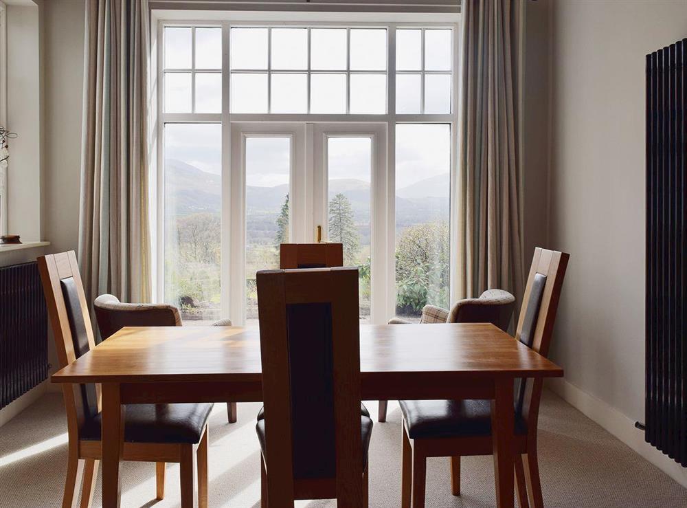 Gaze out at the spectacular views through the French doors whilst dining at 7 Ladstock Hall (deluxe) in Keswick, Cumbria