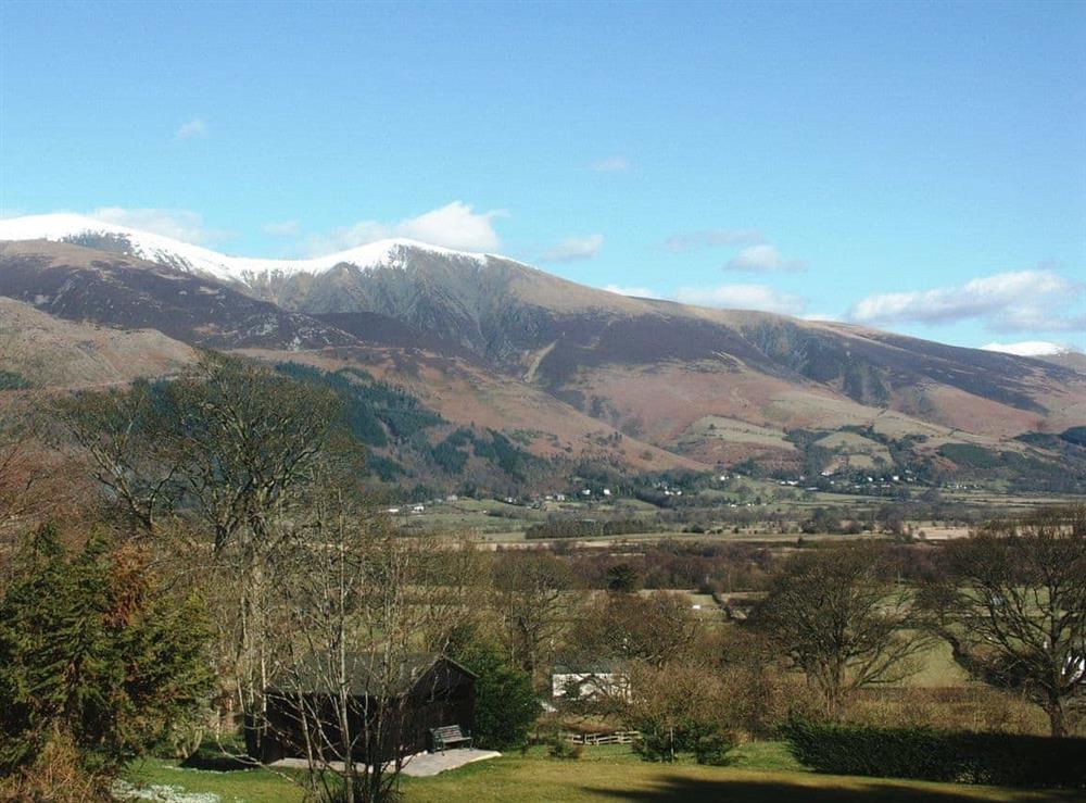 The majestic Skiddaw range dominates the impressive Cumbrian skyline at 7 Ladstock Hall (deluxe) in Keswick, Cumbria