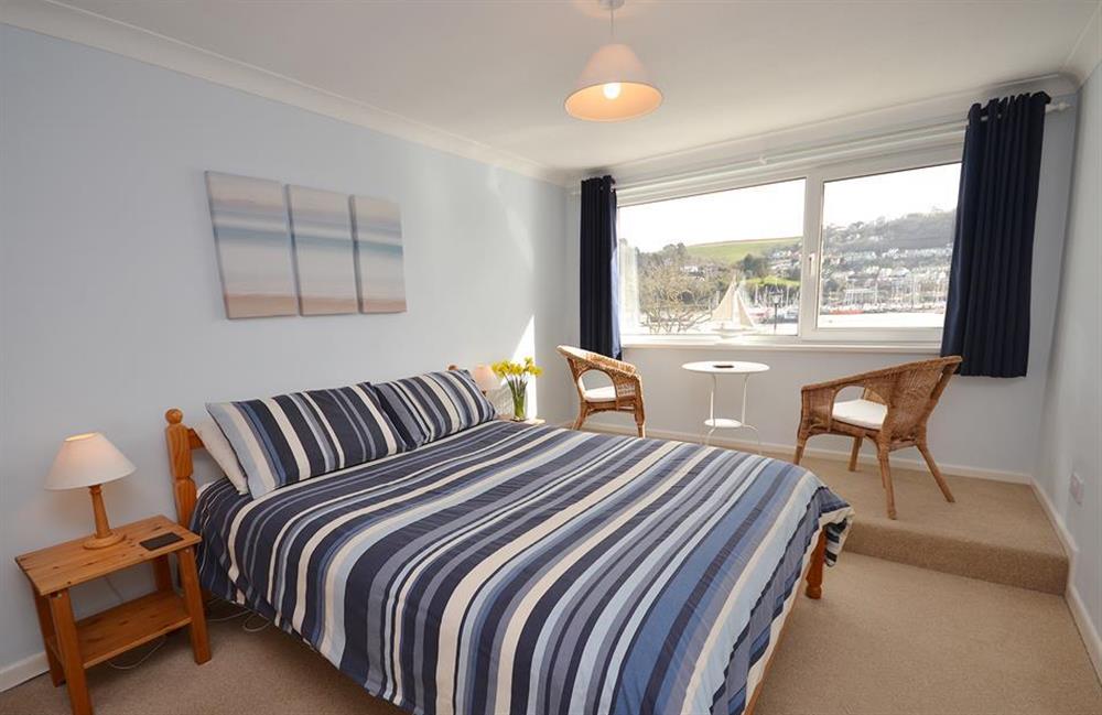 The double bedroom with views over the River Dart at 7 Mayflower Court, Dartmouth