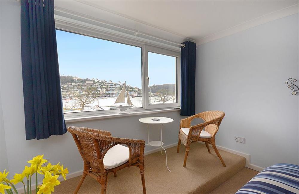 The raised seating area in the double bedroom affords superb views at 7 Mayflower Court, Dartmouth