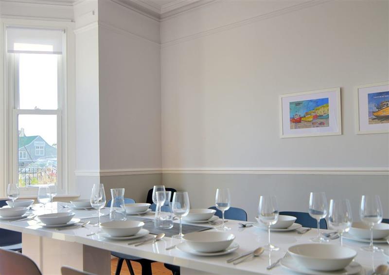 The dining area at 7 Seafield Road, Seaton