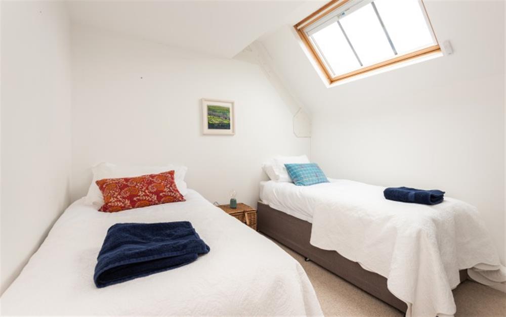 Bedroom 2 with twin 3ft beds. at 7 Staverton Mill in Totnes