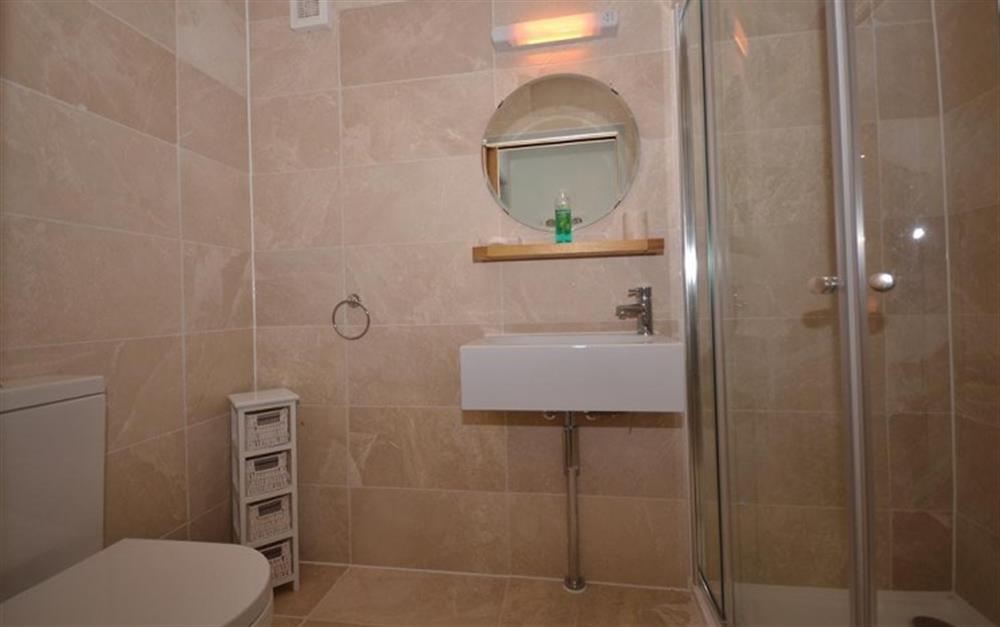 The upstairs shower room at 7 Talland in Talland Bay