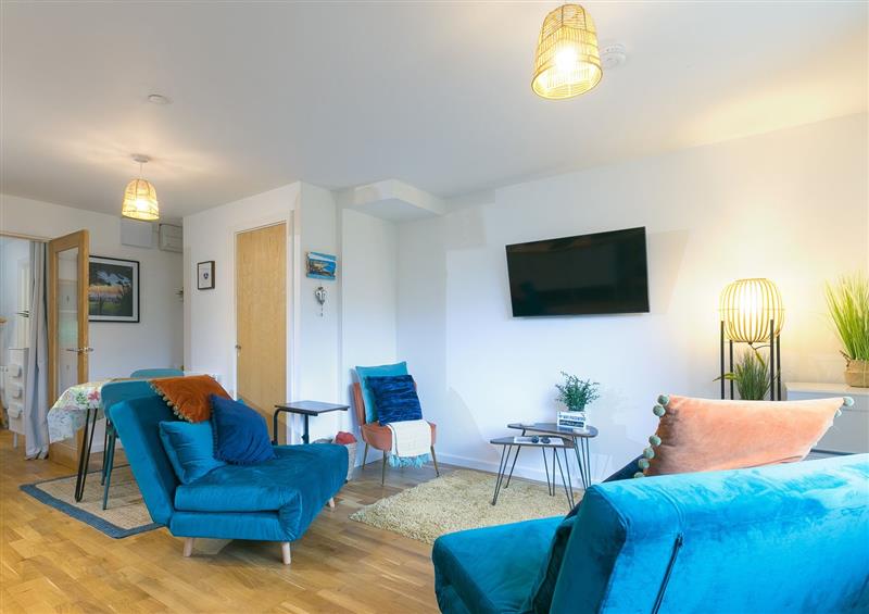 Relax in the living area at 7 Toms Yard, St Ives