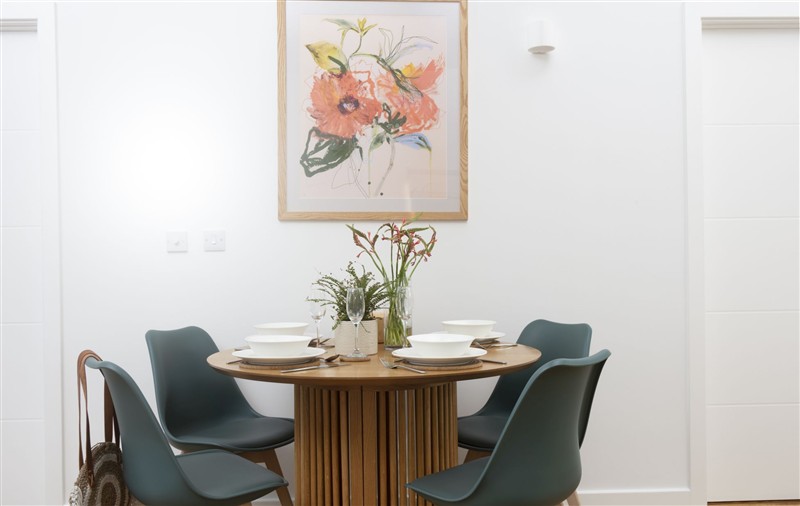 The living room at 71 Una, Cornwall