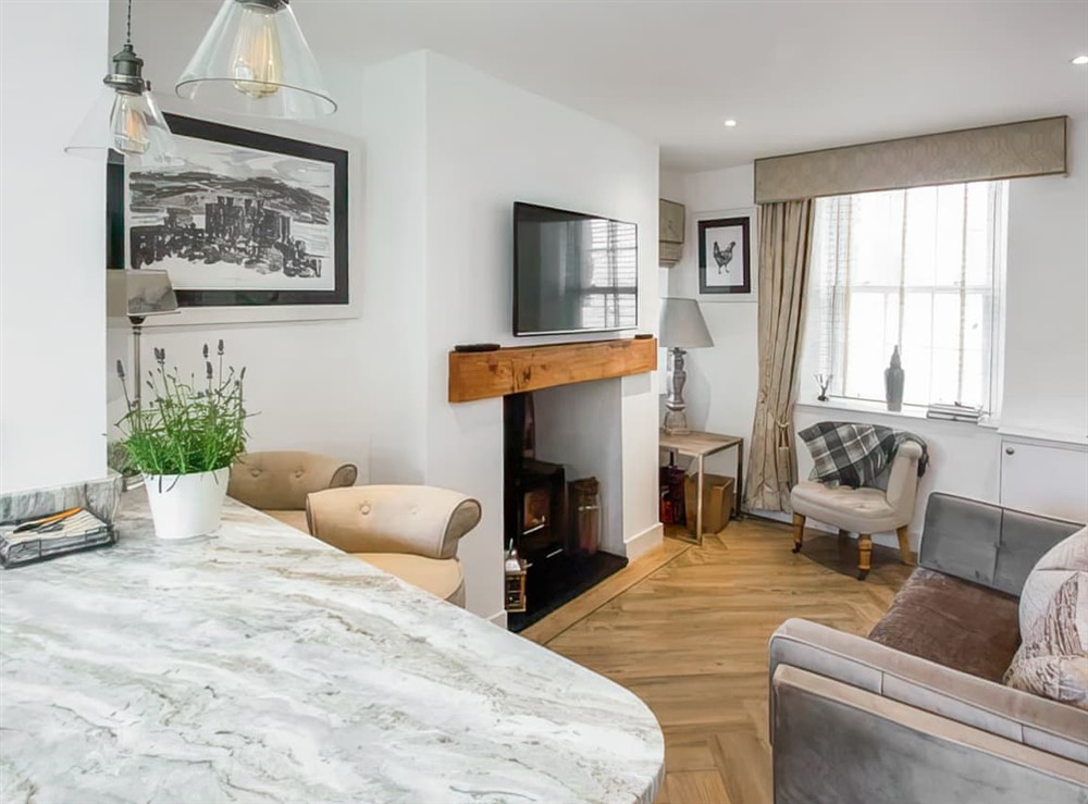Open plan living space at 8 Crown Lane in Conwy, Gwynedd