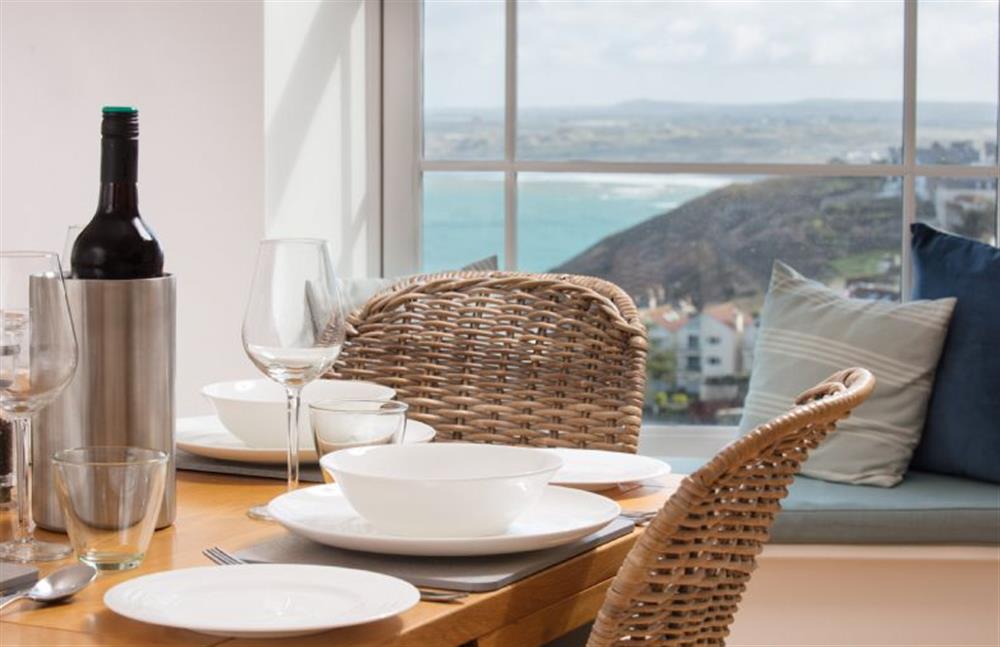 Dining area with sea views at 8 Fernhill, Carbis Bay