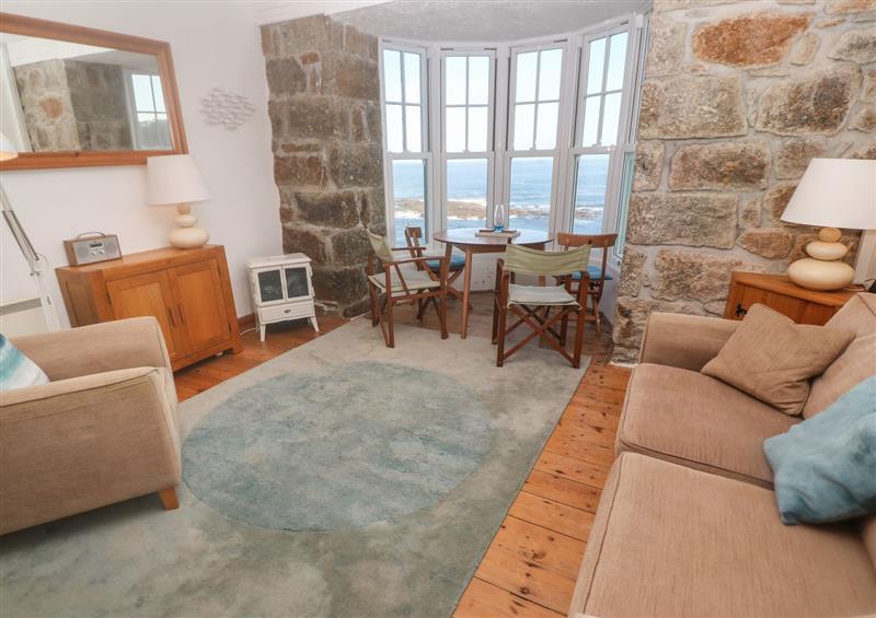 The living area at 8 Sennen Heights, Sennen Cove