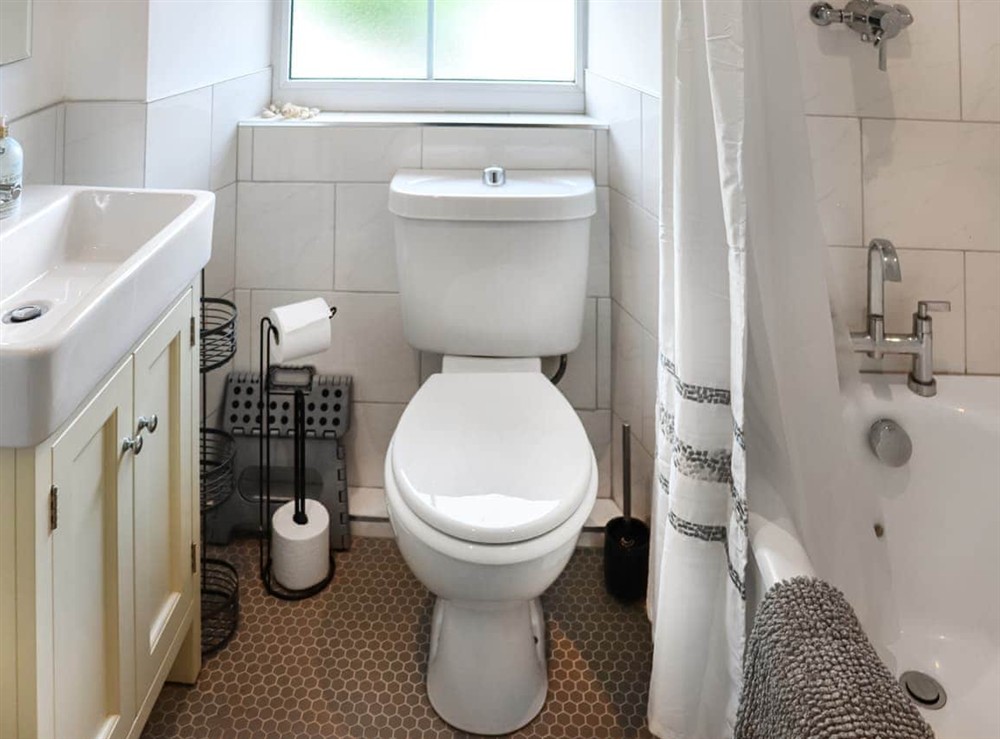 Bathroom at 8 Stratford Villas in Llansteffan, near Carmarthen, Dyfed