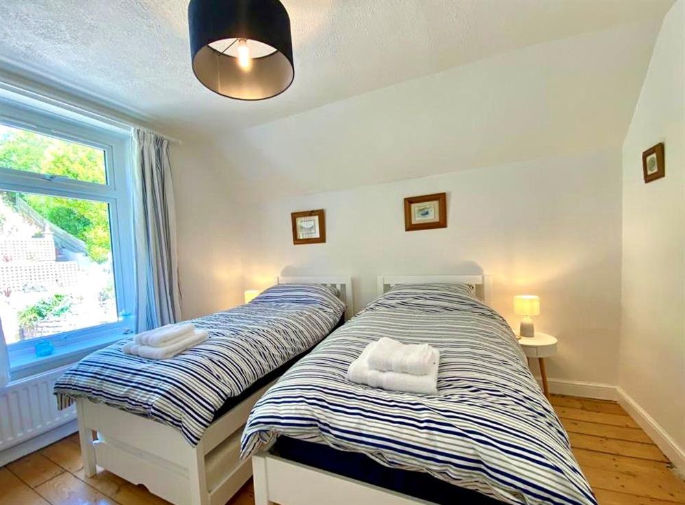 83 Gills Cliff Road, Ventnor; Twin bedroom with rear garden views at 83 Gills Cliff Road, Isle of Wight
