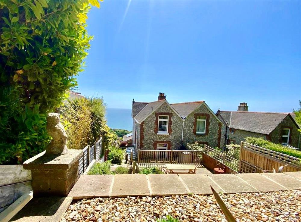 83 Gills Cliff Road, Ventnor; Views from rear shingled terrace at 83 Gills Cliff Road, Isle of Wight