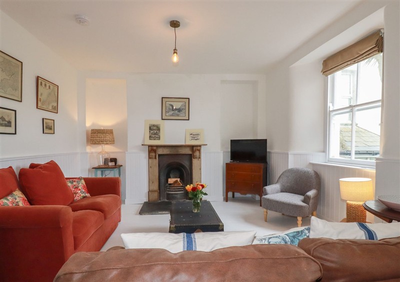 The living room at 84 Fore Street, Port Isaac