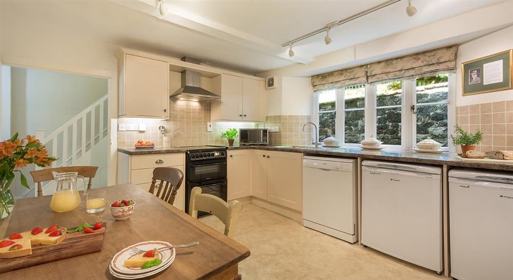 The kitchen at 89 Church Lawn in Stourton, Wiltshire