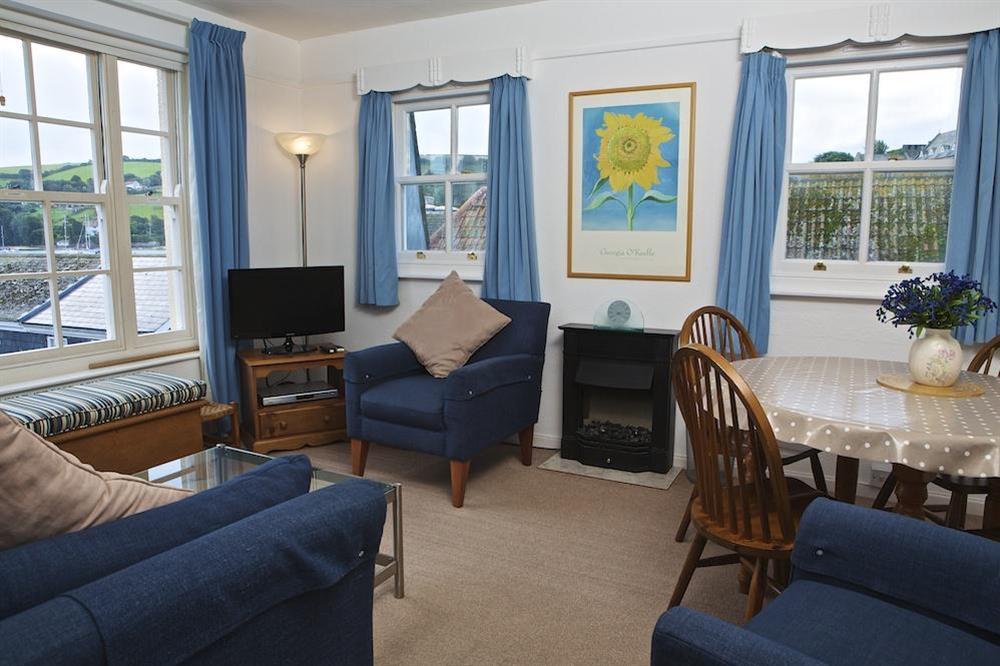 Lounge with lovely estuary views at 8b Fore Street in , Salcombe
