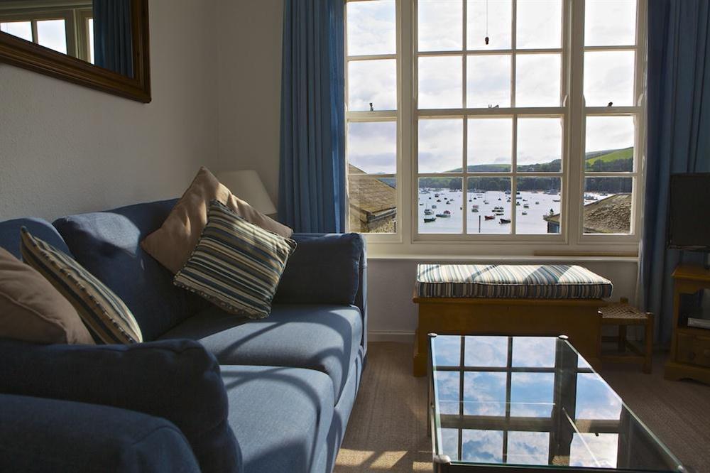 Lovely open views of the harbour from the living room at 8b Fore Street in , Salcombe